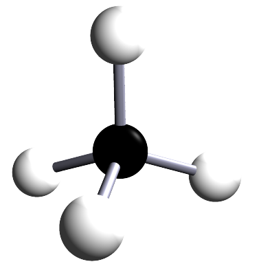 3d model of methane.